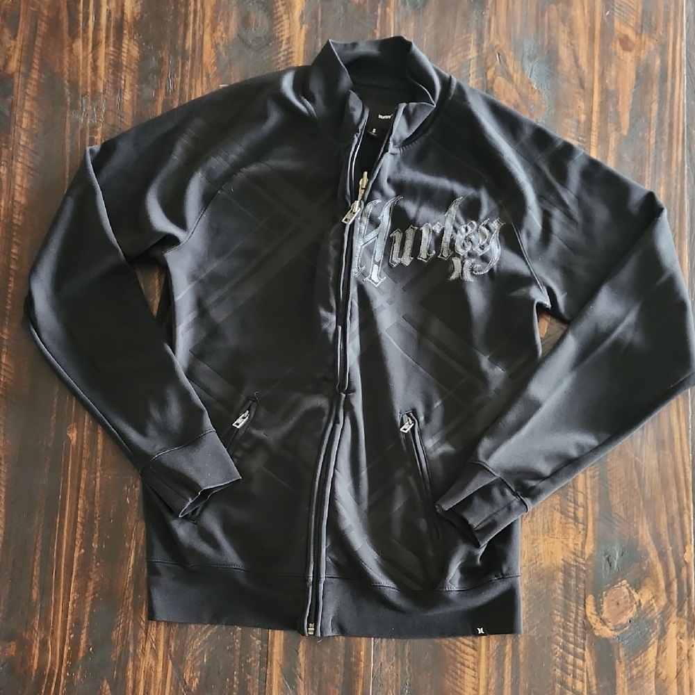 Hurley Men's Black Zip-Up Sweater